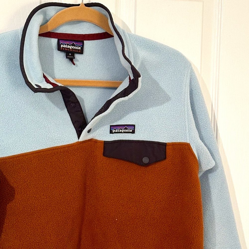 Patagonia Synchilla Two Tone Adult 1/4 Snap Pullover Fleece Jacket